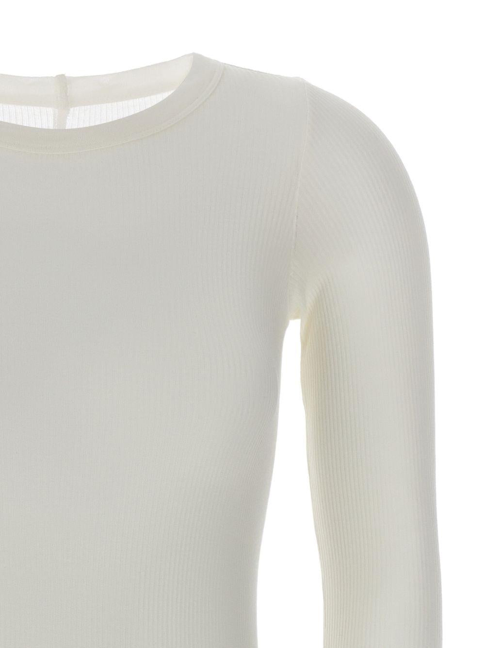 T-shirt a maniche lunghe in bianco Rick owens - donna 