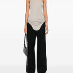 Canotta asimmetrica in grigio Rick Owens - donna 