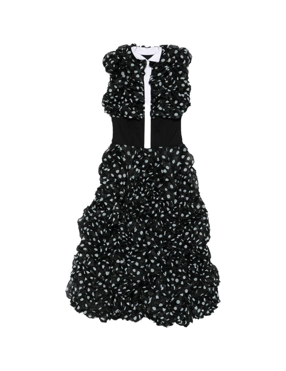 Abito con ruches a pois in nero Viktor&rolf - donna 