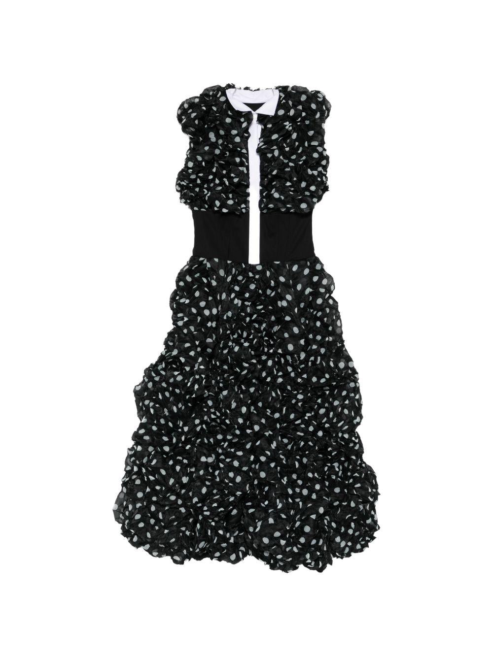 Abito con ruches a pois in nero Viktor&rolf - donna 
