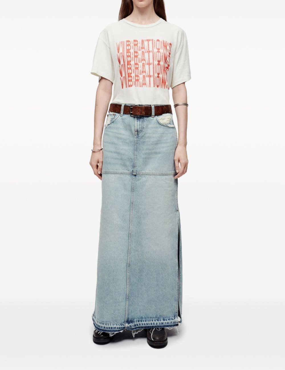 Gonna denim in blu - donna 