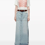 Gonna denim in blu - donna 