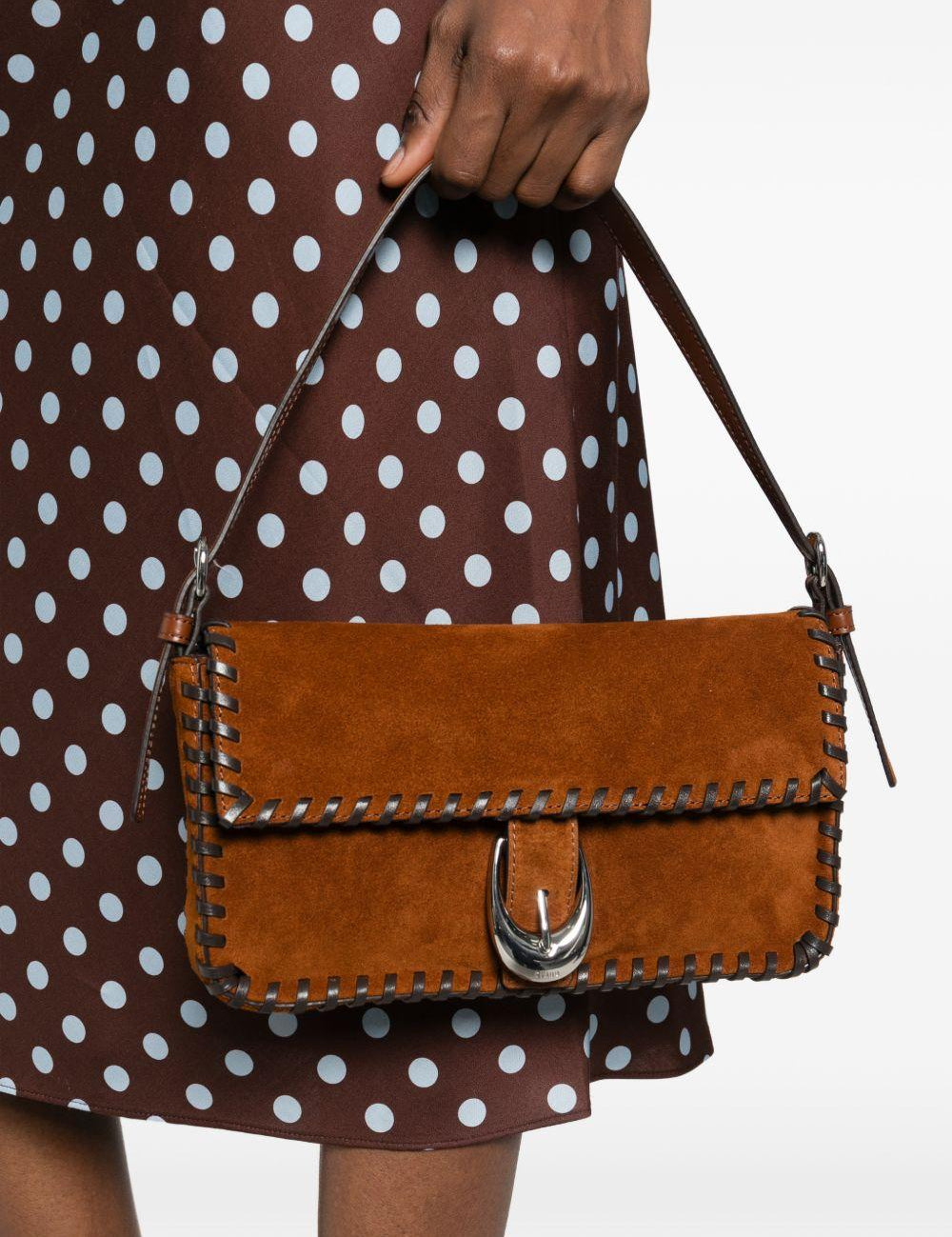 Borsa a spalla Harlow in marrone Staud - donna 