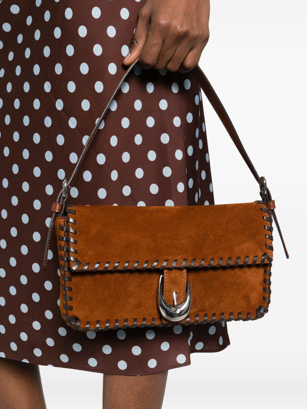 Borsa a spalla Harlow in marrone Staud - donna 