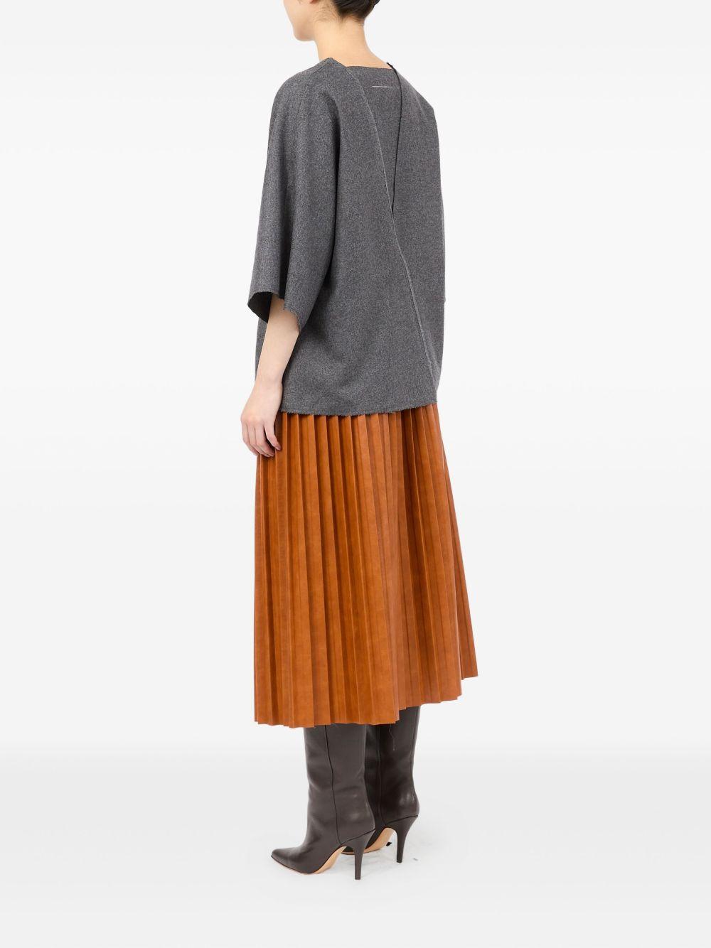 Top con design a portafoglio in grigio Mm6 maison margiela - donna 