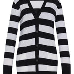 Cardigan a righe fiemme in bianco e nero Maxmara - donna 