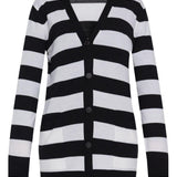 Cardigan a righe fiemme in bianco e nero Maxmara - donna 