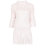 Abito mini con ruches in rosa chiaro GONGDID DESIGN - donna 