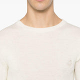 T-shirt a maniche lunghe a coste in beige Ranra - uomo 