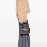 Borsa a mano con chiusura con zip in marrone Golden goose - donna 