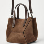 Borsa a tracolla BC Duo mini in marrone Brunello Cucinelli - donna 