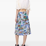 Top crop con maniche a sbuffo in avorio Rabanne - donna 