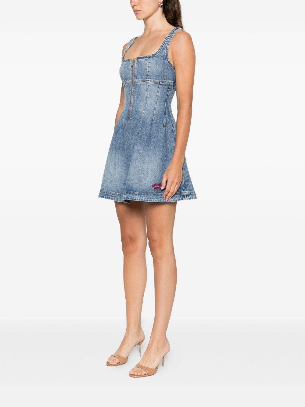 Abito corto in denim Self-Portrait - donna 
