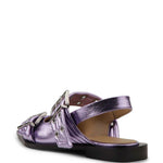 Ballerine con fibbia in lilla Ganni - donna 