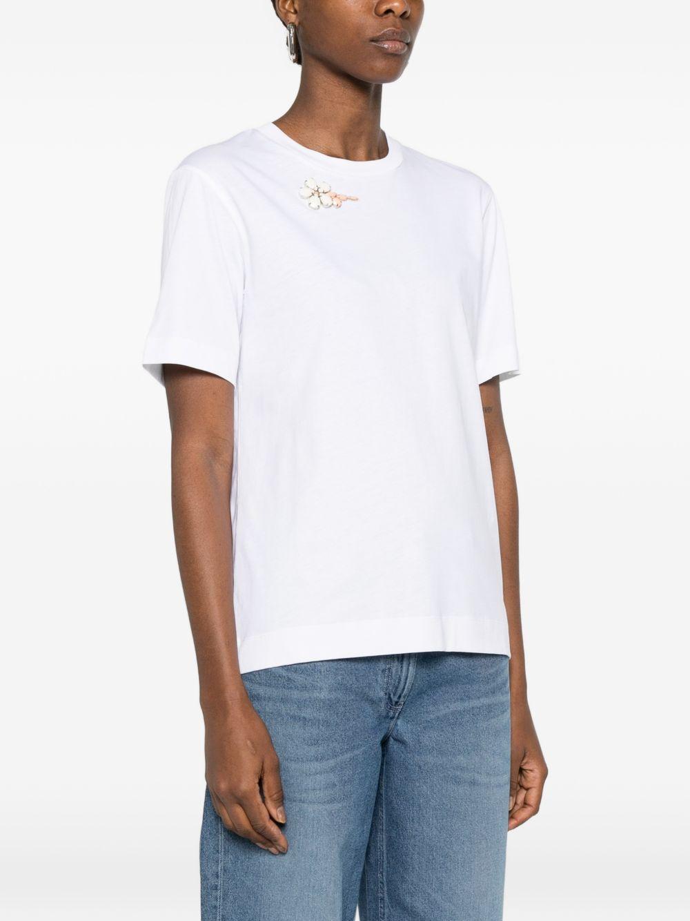 T-shirt con applicazioni in bianco Simone rocha - donna 