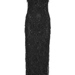 Abito tubino midi con perline in nero Rotate - donna 