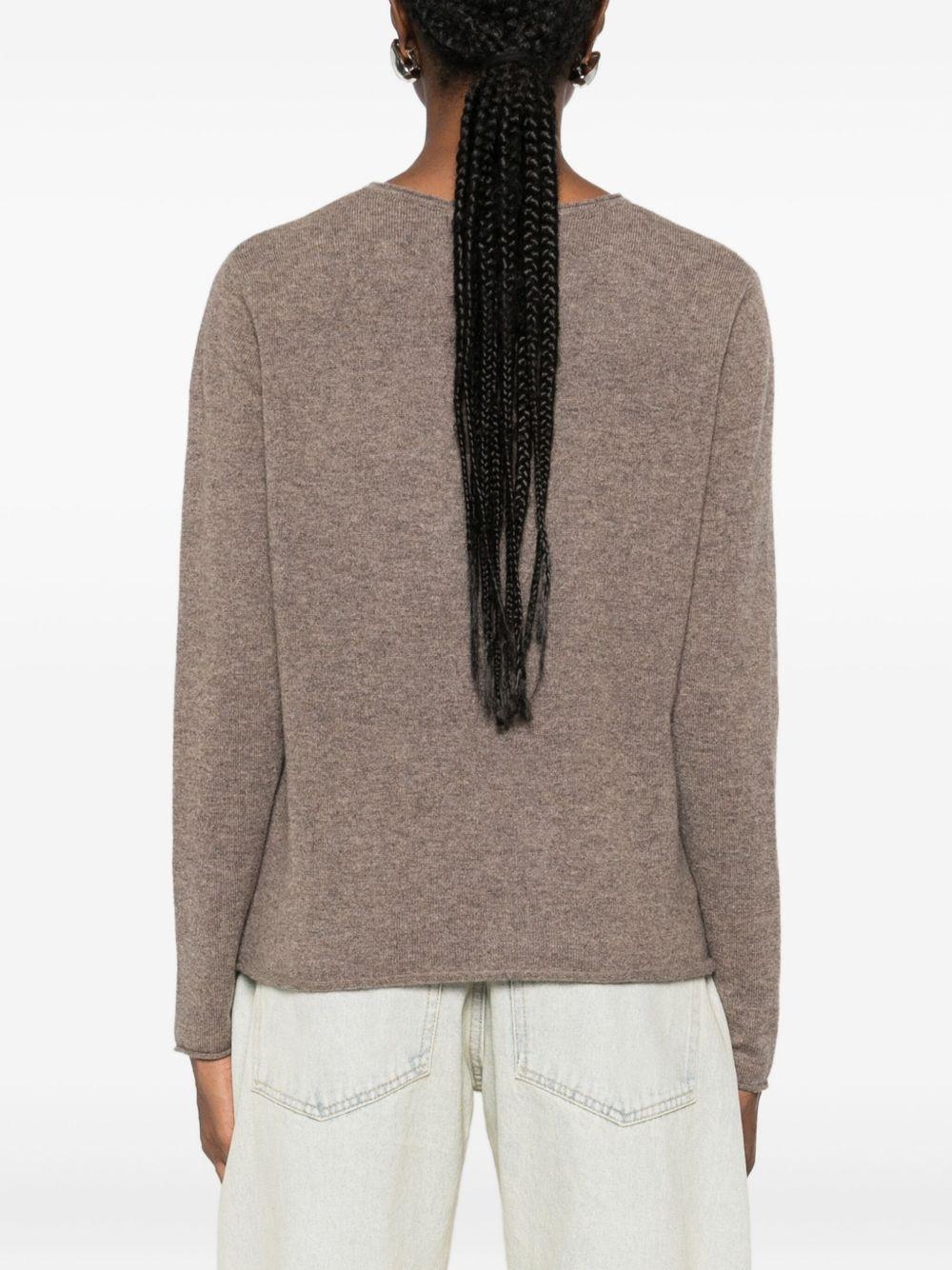 Maglione in cashmere a maniche lunghe in grigio taupe Gotha - donna 
