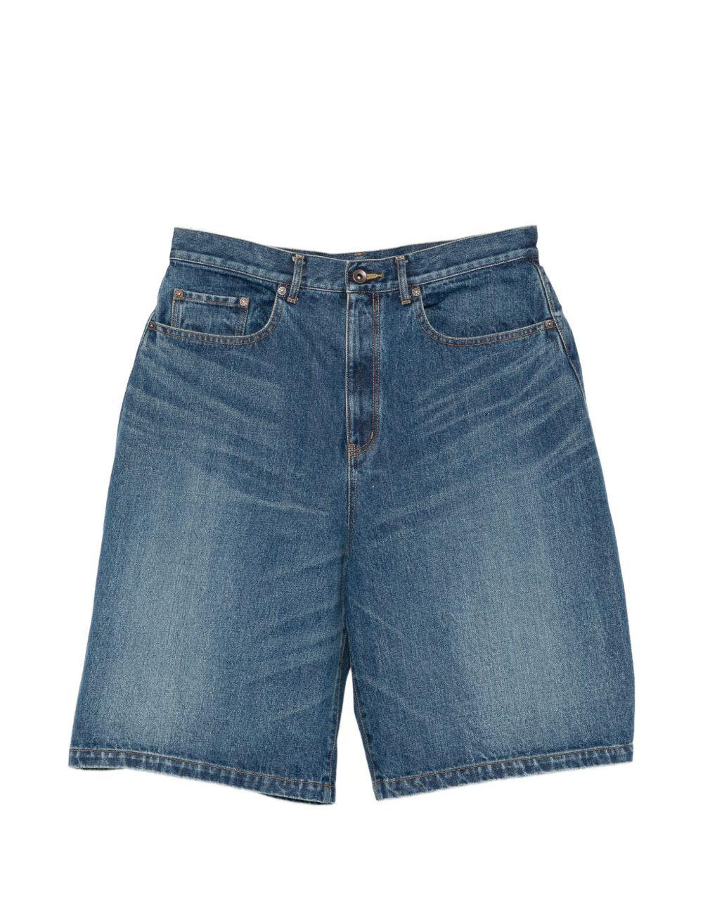 Pantaloncini di jeans con tasche in blu Khoki - uomo 