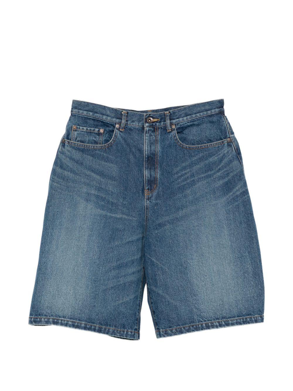 Pantaloncini di jeans con tasche in blu Khoki - uomo 