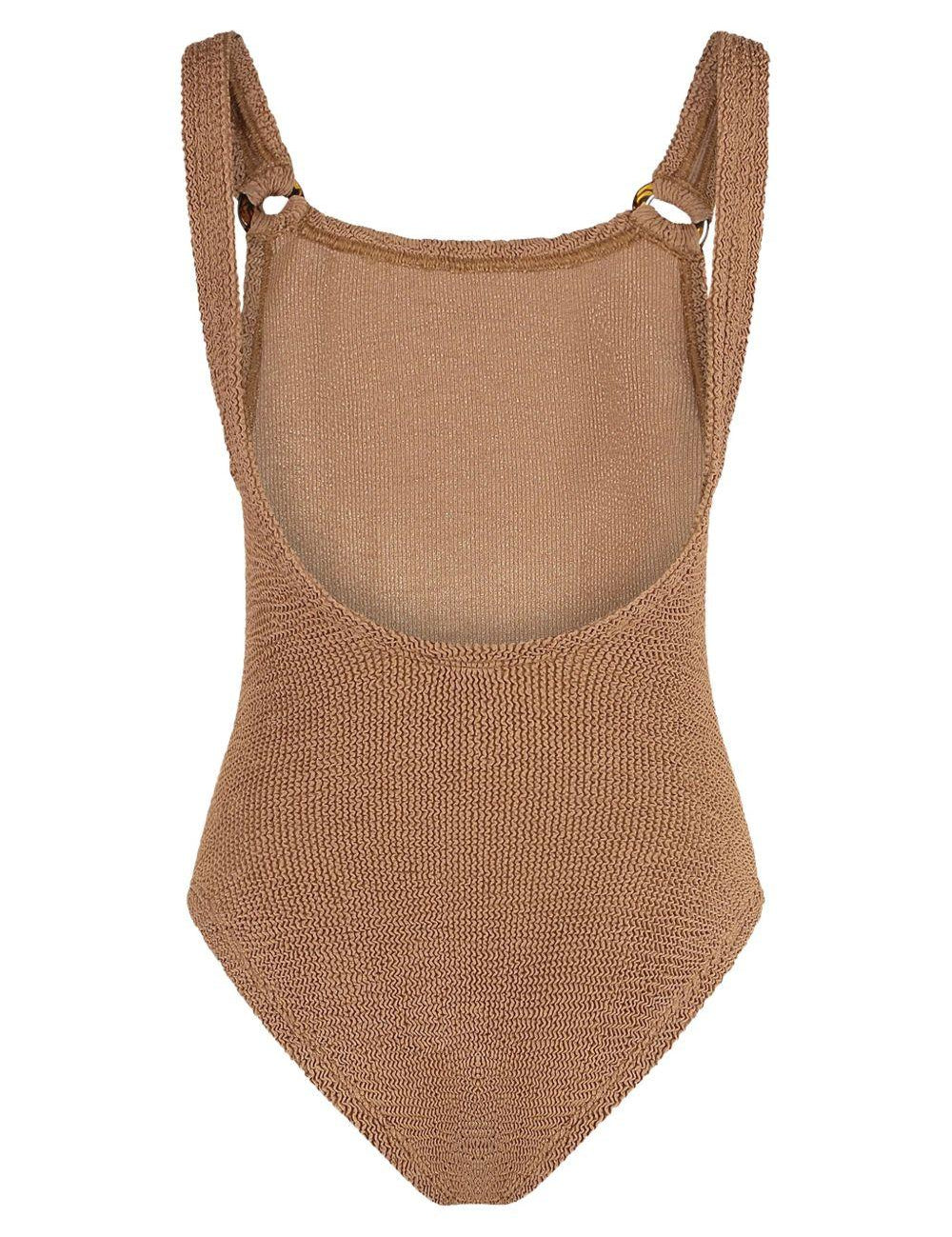 Costume intero domino in marrone hunza g - donna 