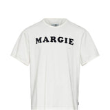 T-shirt in cotone con stampa grafica in bianco Mm6 maison margiela - uomo 