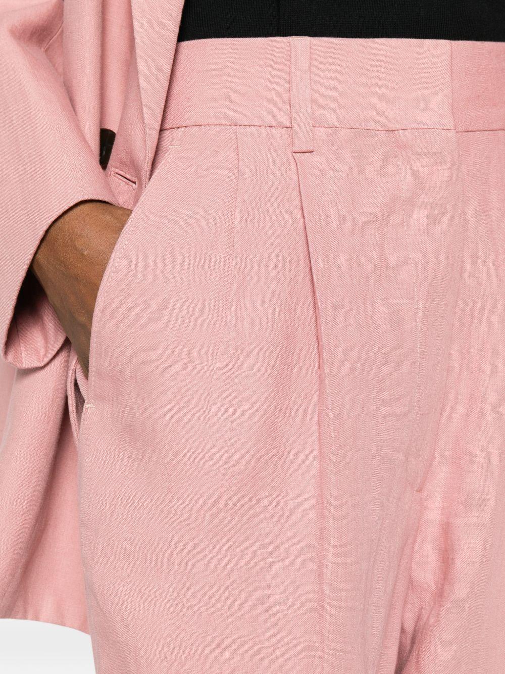 Pantaloni a gamba larga in lino in rosa Blazé milano - donna 