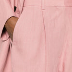 Pantaloni a gamba larga in lino in rosa Blazé milano - donna 