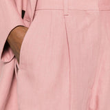 Pantaloni a gamba larga in lino in rosa Blazé milano - donna 