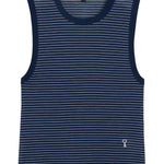 Top a righe in blu 