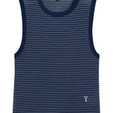Top a righe in blu 