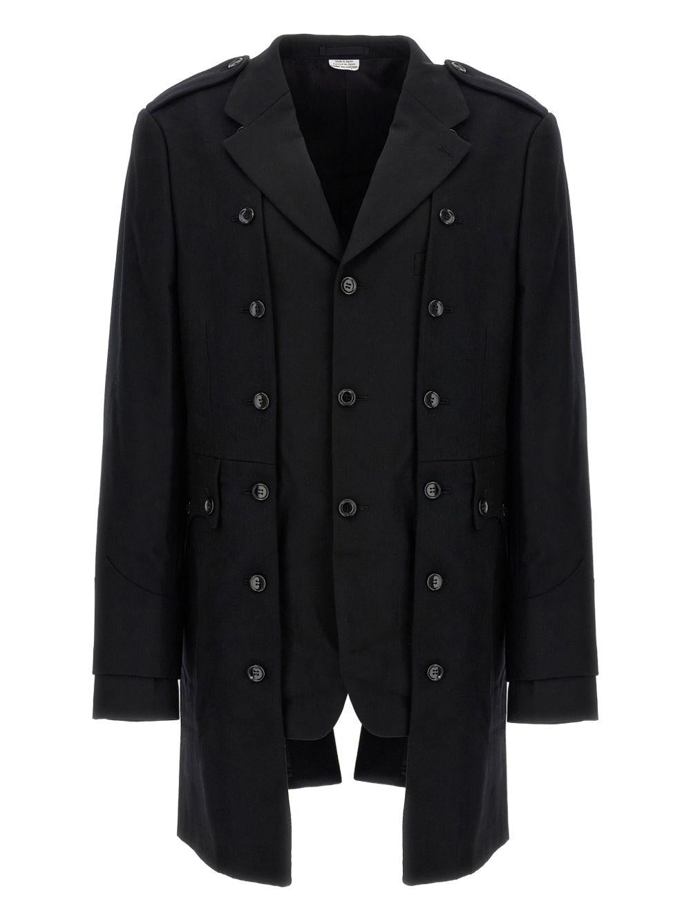 Blazer asimmetrico monopetto in nero Comme des Garçons Homme Plus - uomo 