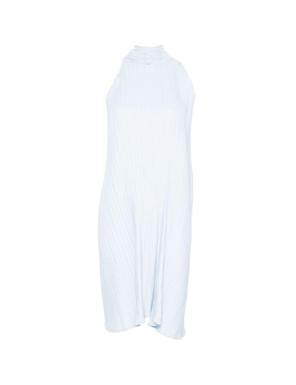 Abito midi a pieghe in azzurro GONGDID DESIGN - donna 