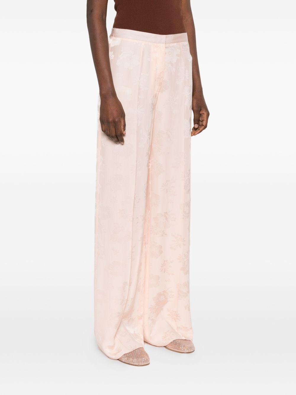 Pantaloni stampa jacquard in rosa Forte Forte - donna 