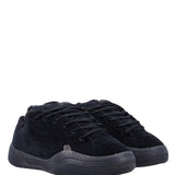 Sneakers in velluto a coste vamp in nero 