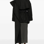 Cappotto con dettaglio sciarpa in nero Entire studios - donna 