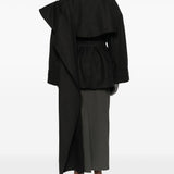 Cappotto con dettaglio sciarpa in nero Entire studios - donna 