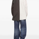 Camicia bicolore a maniche lunghe in bianco e nero Mm6 maison margiela - uomo 