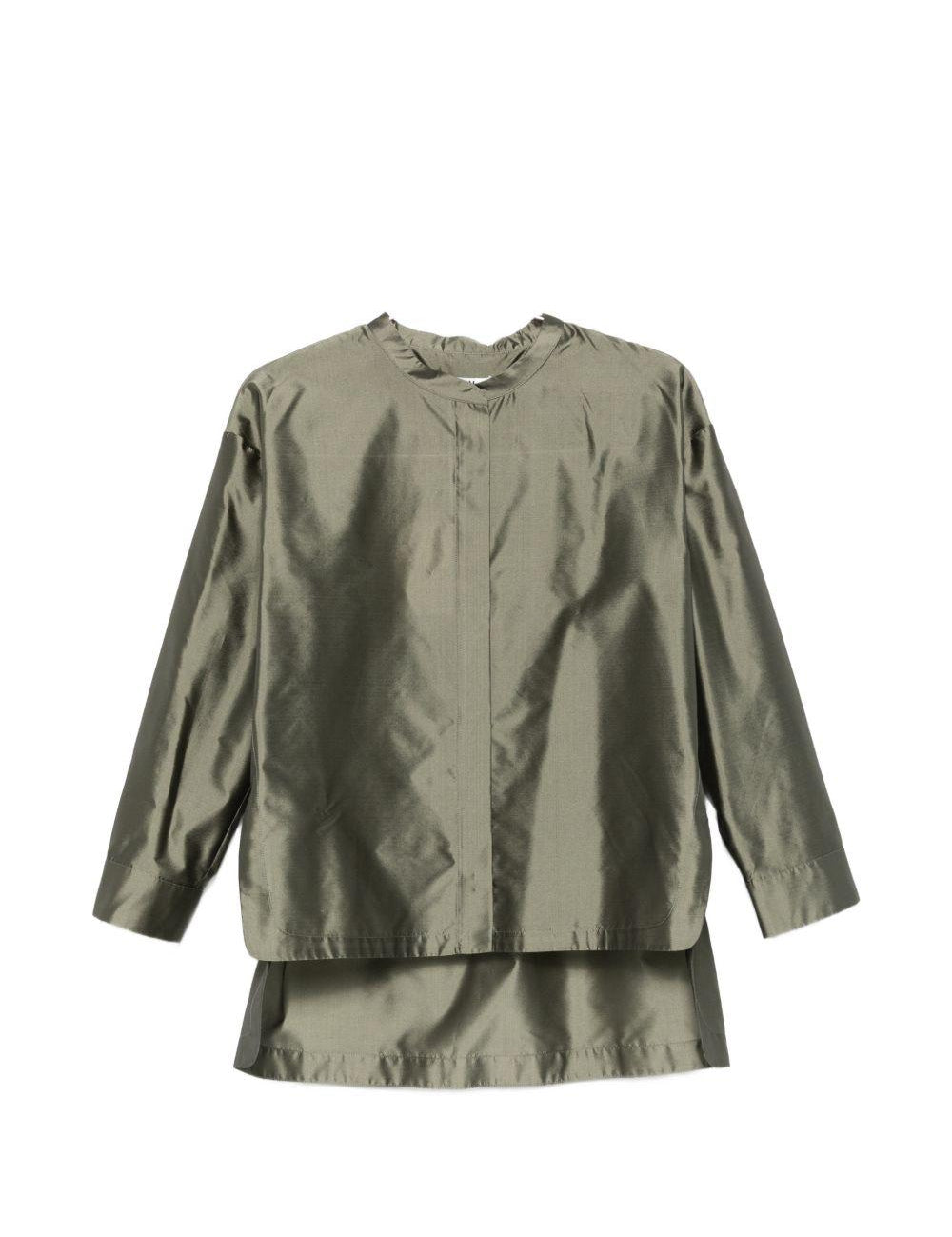 Blusa satinata racconto in verde 's maxmara - donna 