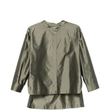 Blusa satinata racconto in verde 's maxmara - donna 