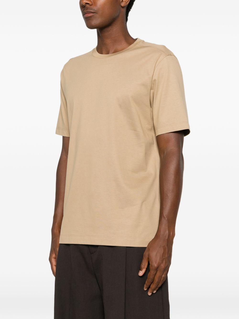 T-shirt a maniche corte in beige Zegna - uomo 
