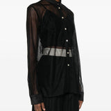 Camicia semi trasparente in nero Forte forte - donna 