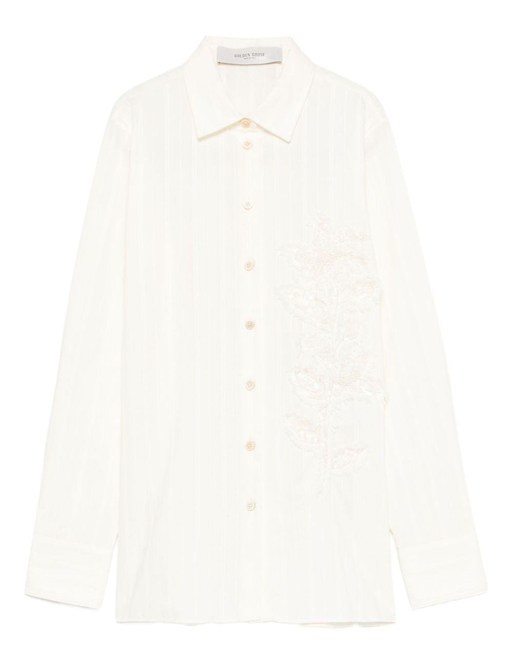 Camicia a righe in bianco Golden goose - donna 
