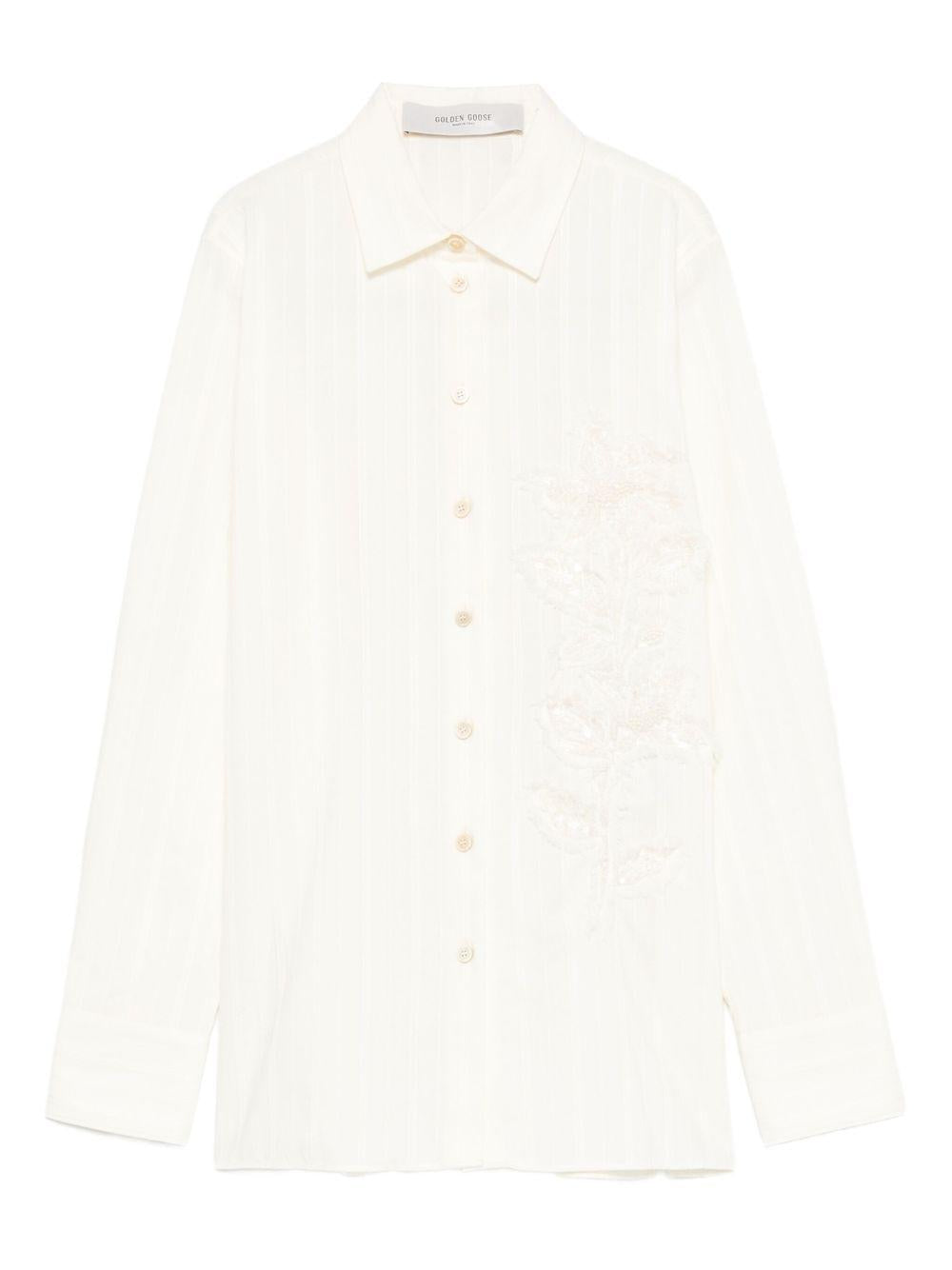 Camicia a righe in bianco Golden goose - donna 