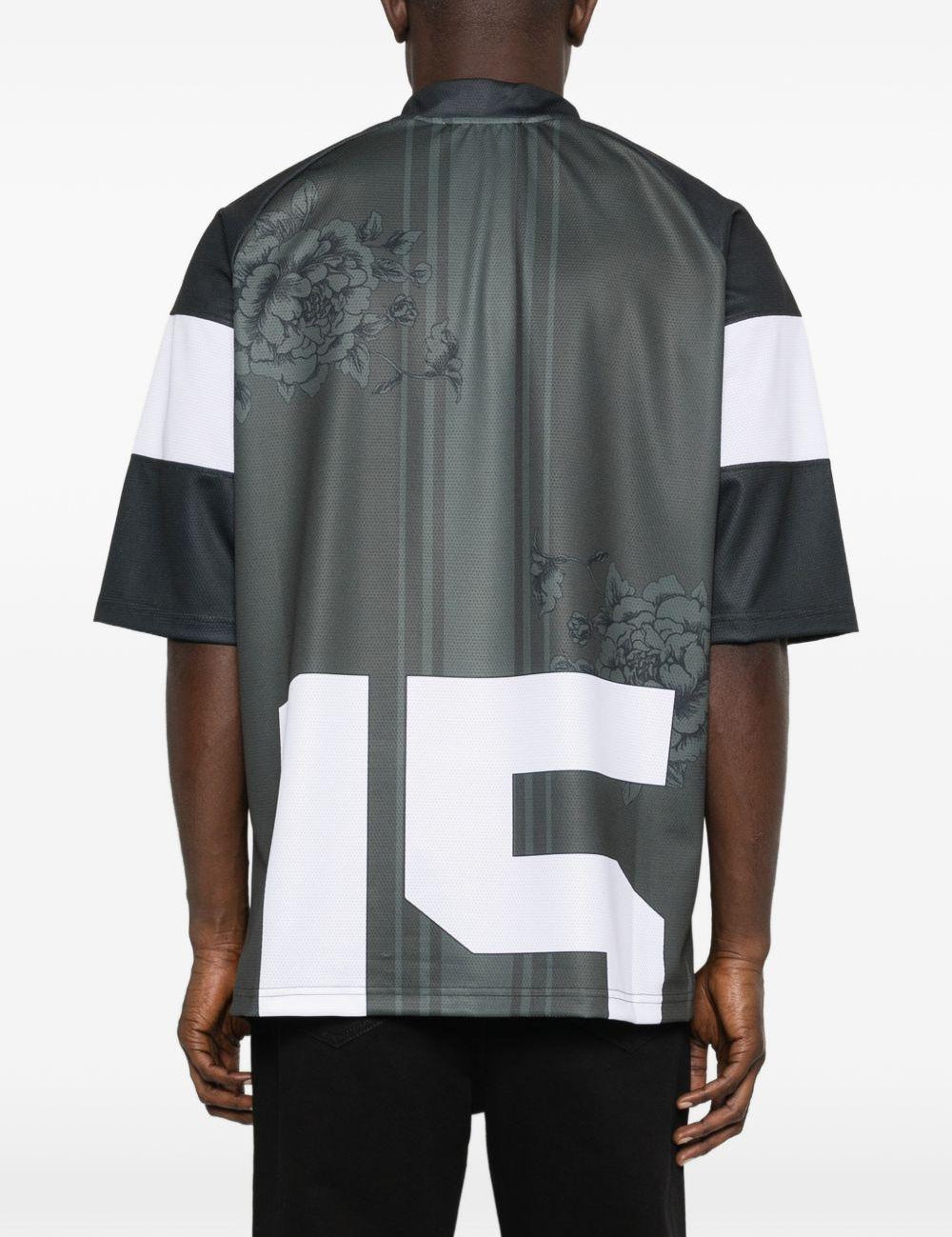 T-shirt con stampa floreale in grigio Ih nom uh nit - uomo 