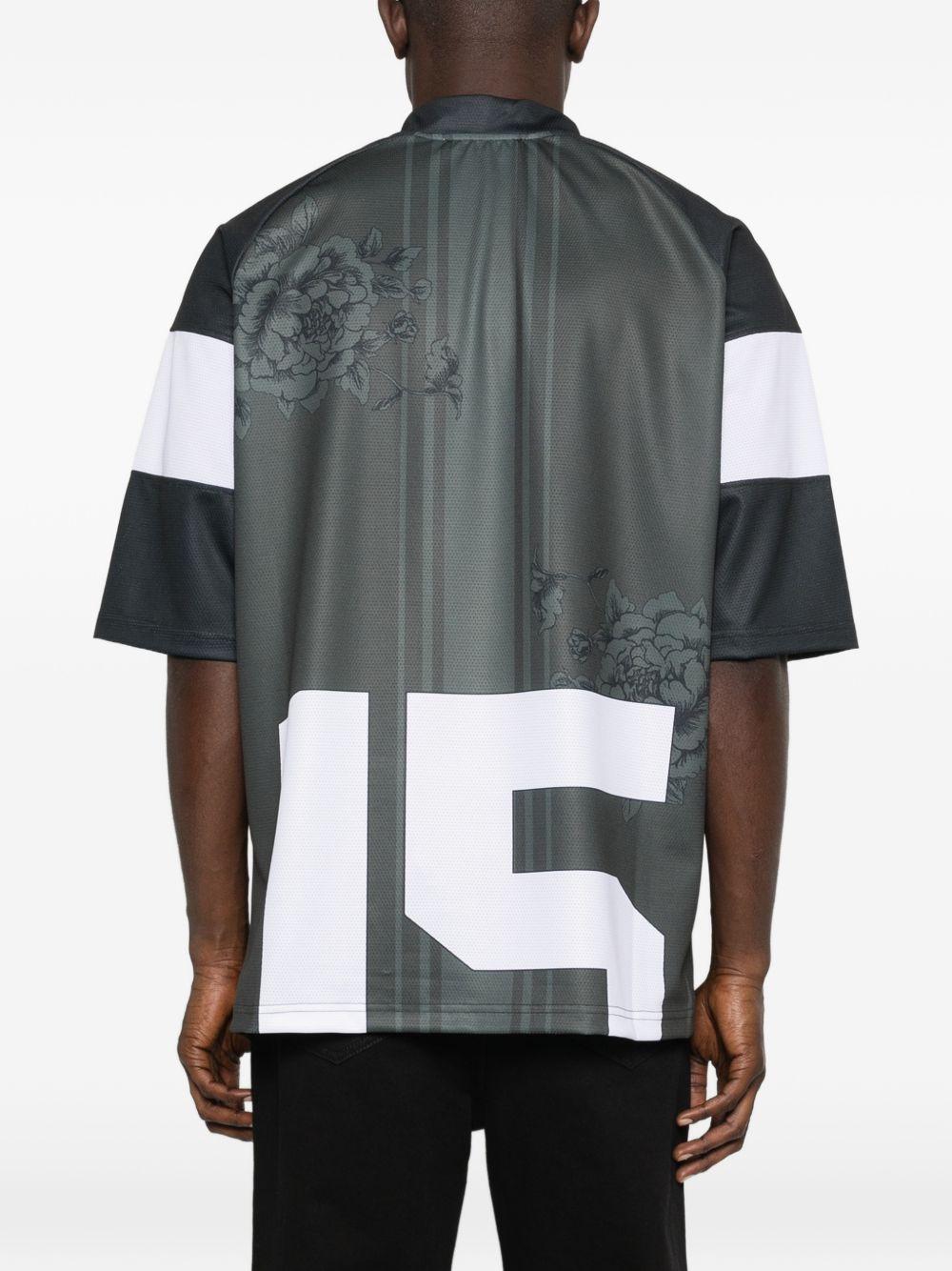 T-shirt con stampa floreale in grigio Ih nom uh nit - uomo 