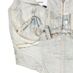 Top smanicato con scollo a V in blu Haikure - donna 