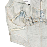 Top smanicato con scollo a V in blu Haikure - donna 