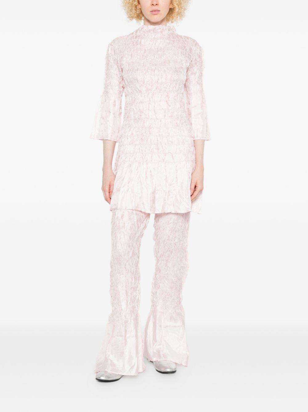 Pantaloni plissettati in rosa pallido gongdid design - donna 