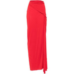 Gonna lunga drappeggiata in rosso Rick Owens Lilies - donna 