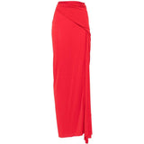 Gonna lunga drappeggiata in rosso Rick Owens Lilies - donna 